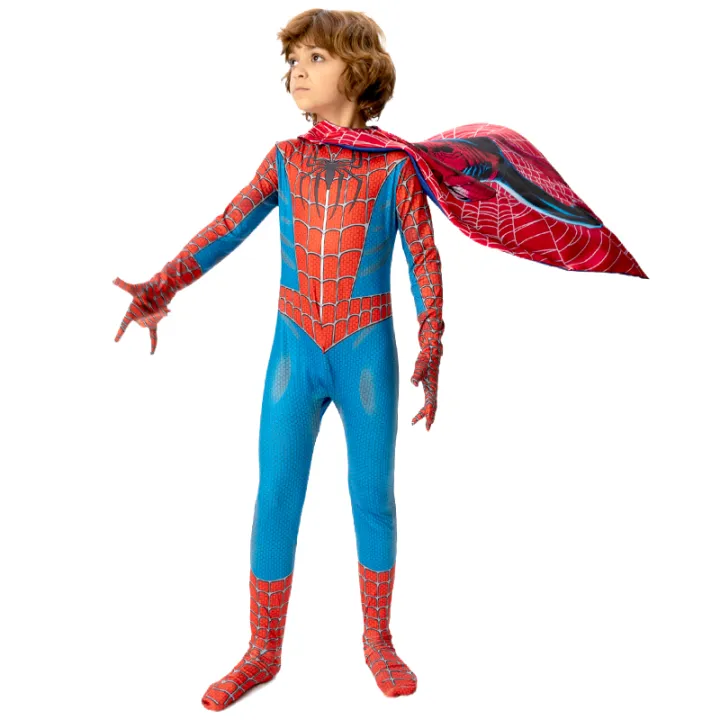 MARVEL%20Spiderman%20Cosplay%20Costume%20Kids%20s%20Full%20Body%20Spandex%20with%20Cape%20Peter%20Parker%20Miles%20Morales%20Spider%20Man%20VENOM%203D%20Style%20-%20Image%204