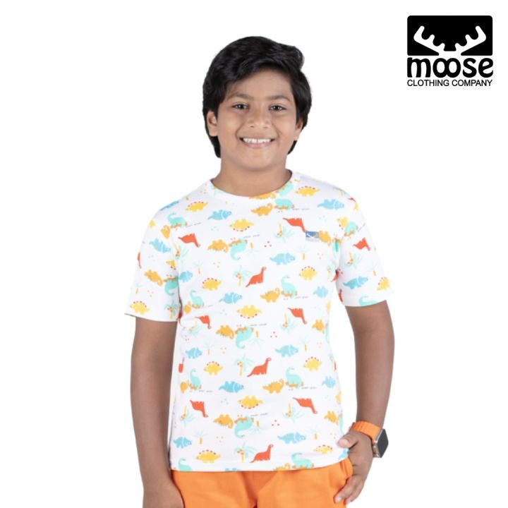 Moose Boys’ Crew Neck T-Shirt - Print 03