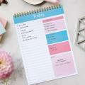 Spiral To Do List Notepad Practical Today's Goals Double-sided Daily Planner Notepad To Do List Portable Checklist Notebook for Office School Home Professionals Task management. 