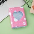 3 Inch 40 Bags Cartoon Heart Hollow Out Photo Album Polaroid Storage Box Card Collection Book Pvc Photo Card Holder. 