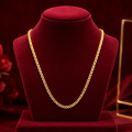 Singapore Fox Chain Necklace for Girls Boys Gold Plated 3mm Chain Jewelry 18 Inch 24 Inch. 