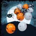 10 Pcs Halloween Pumpkin Latex Balloon 12 Inch  Party Balloons Black Orange Kids Toys. 