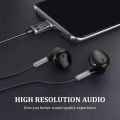 USB C Headphones In-Ear Headset Type C Headphones with Microphone and Volume Control for Samsung S22 S21 S20 FE A53. 