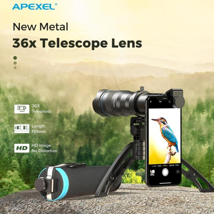 APEXEL%20Optional%20HD%2036X%20Metal%20Telescope%20Telephoto%20Lens%20Monocular%20Mobile%20Lens+%20Selfie%20Tripod%20for%20Samsung%20Huawei%20All%20Smartphones%20-%20Image%202