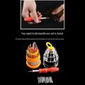 31-In-1 Mini Household Hand Tool Set Screwdriver Kit with the Plastic Storage Box perfect for Home Use and Car Repairing. 