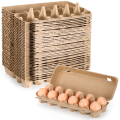 OUMERY 20PCS Cardboard Egg Cartons Blank Paper Pulp Egg Cartons One Dozen Egg Cartons Container Empty Egg Tray Pulp Egg Holder. 