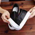 Classic Men Slip On Casual Leather Shoes Low Top Outdoor Flats Sneakers Comfortable Lazy Loafers Height Increase Shoes For Man. 