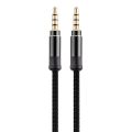Universal 4 pole Jack TRRS Aux Cable 3.5 mm to 3.5mm headphone Cable Male to Male support Microphone music. 