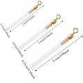 50pcs Poratble PVC Fishing Swivels 3 Sizes White&Gold Tube Floats Adapters Fishing Floats Adapter Fishing Supplies. 