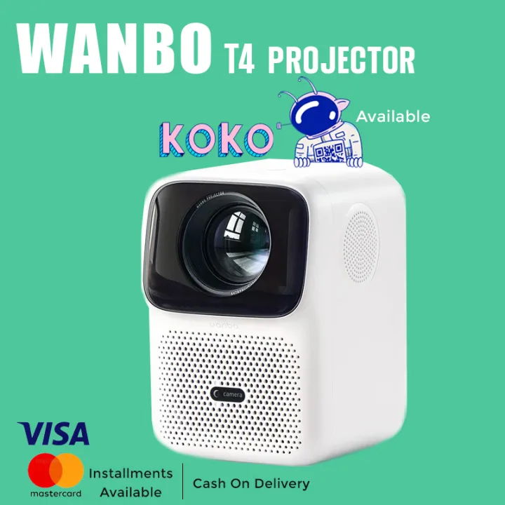 WANBO T4 Projectors (Auto Focus + Auto Keystone) Native 1080P Full HD 4K HDR, Official Android 9.0 | 450 ANSI Lumens | Dust Proof Engine | Dual Wifi-6G| Bluetooth | 1GB RAM 16GB eMMC