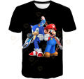 Men Anime sleeve Sonic Youth shirt Japanese manga T-shirt cartoon Sonic graphic tees summer tops male. 