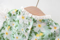 Summer New Baby Girls Dress Lace Lace Small Flying Sleeve Flowers Full Print Small Fresh Sweet Princess Dress Birthday Party Team Dress. 