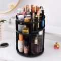 360 Rotating Makeup Organizer,Large Capacity&Adjustable Multi-Function Cosmetic Storage Box. 