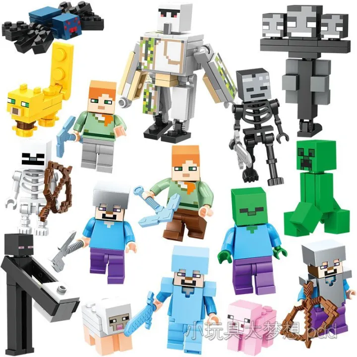 %E3%80%90New%20Arrivals%E3%80%91Compatible%20with%20LEGO%20Minecraft%20Minifigures%20Looters%20Ancient%20Guardians%20Gloopers%20Skeletons%20Building%20Blocks%20Assembly%20Toys%20-%20Image%204