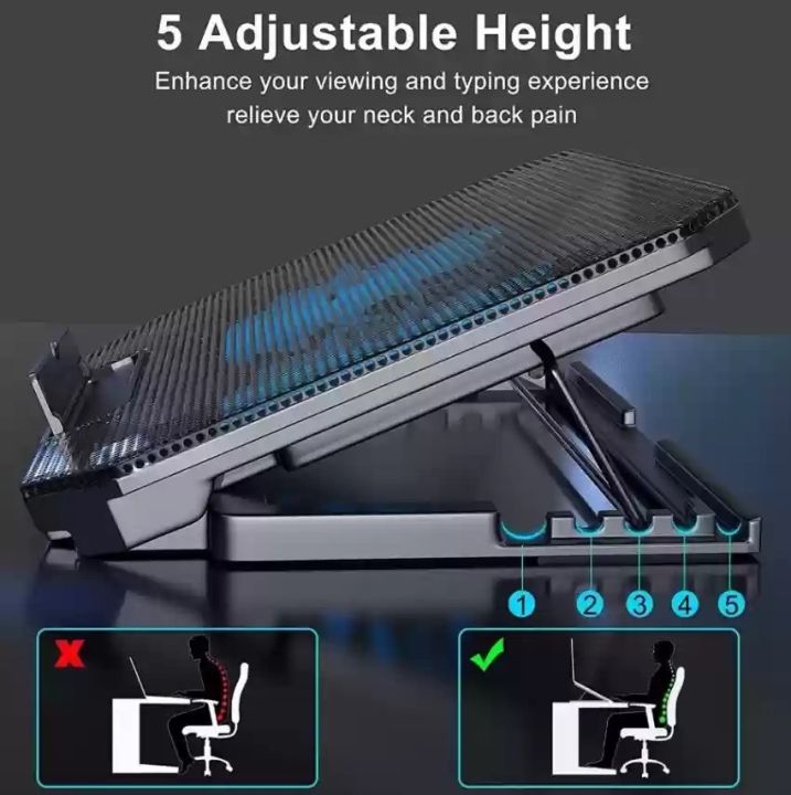 N99%20Laptop%20Cooling%20%5BApplication%20Laptop%20Size:12-16inch%5D%20Pad%20With%20Adjustable%20Stand%202%20Fans%20Portable%20Slim%20USB%20Powered%20External%20Fans%20with%20Bracket%20-%20Image%204