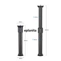 2 Section Tripod Center Column Carbon Fiber Adjustable Telescopic Pole Extender Stick Rod Extension Tube for Tripod Gimbal DSLR. 