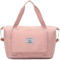 Large Capacity Folding Travel Bag Lightweight Waterproof Carry On Luggage Bags with Fixed Strap Dry and Wet Separation Foldable Travel Duffel Bag for Weekender Overnight Bag. 