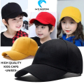 Kids Black Caps Age 2 to 12 years Kids Caps With Adjustable Strap Plain Black Caps For Kids Caps For Boys and Girls By Gate Shopping. 