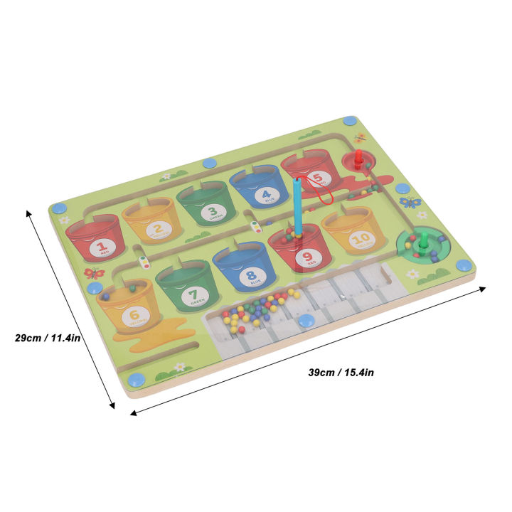 Magnetic Color Maze Colour Classification Counting Board Fine Motor ...