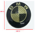 BMW Carbon Fibre Black Rear Boot Lid Badge Emblem 76mm. 
