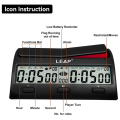LEAP Chess Clock Advanced Digital Chess Timer Chess Clock Game Timer with 7 Type 38 Timing Set Modes Professional. 