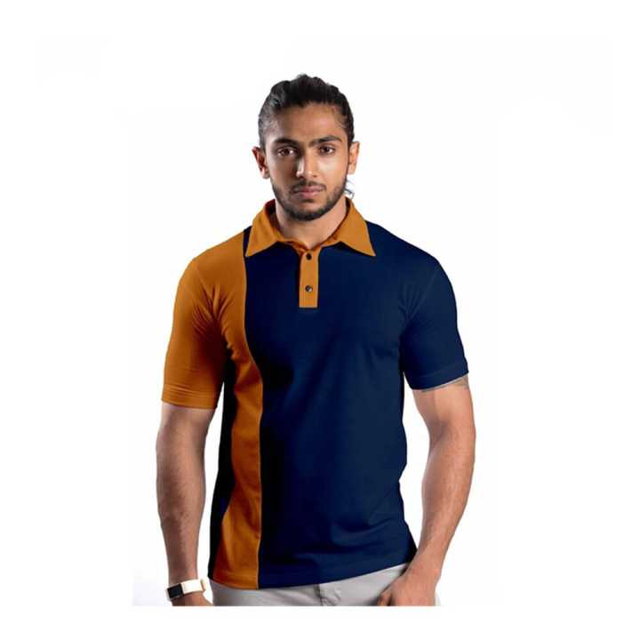 Privi Fashion Unique Design Premium Quality Knit Collar T-Shirt for Men