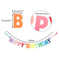 Rainbow Color Happy Birthday Banner Paper Garland Kids 1st Birthday Party Hanging Flag Decoration Unicorn Theme Party Supplies. 