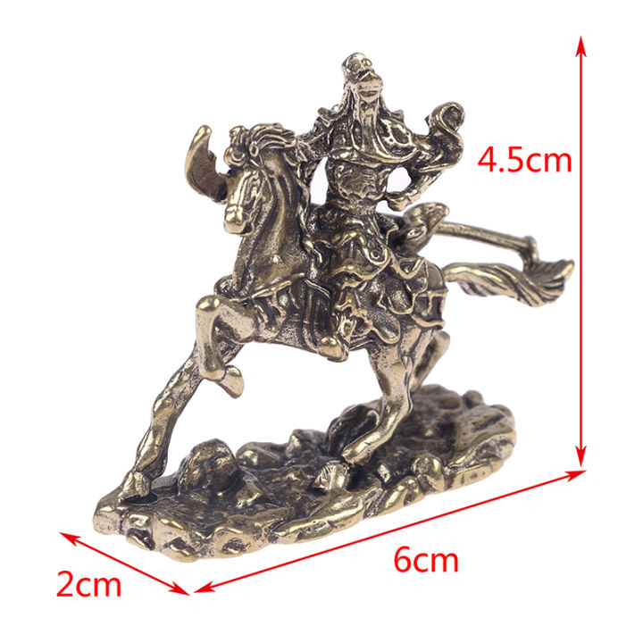 Brass%20God%20of%20Wealth%20Riding%20Horse%20Guan%20Gong%20Statue%20Home%20Decoration%20Accessories%20-%20Image%203