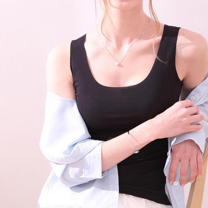 Women%20Vest%20T-shirt%20Summer%20Ice%20Silk%20Vest%20Women%20Undershirt%20Underwear%20All%20Match%20Casual%20Slim%20Tank%20Tops%20Stretchy%20Women%20Blouse%20Camis%20-%20Image%204