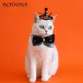 Party Pet Hat Adorable Pet Hat Adjustable Pumpkin Velvet Bow Tie Collar Sequin Headdress for Cat Puppy Photography Dress Up. 