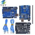 1 Set Uno R3 Official Box Atmega16u2mega328p Chip For Arduino Uno R3 Development Board Usb Cable. 