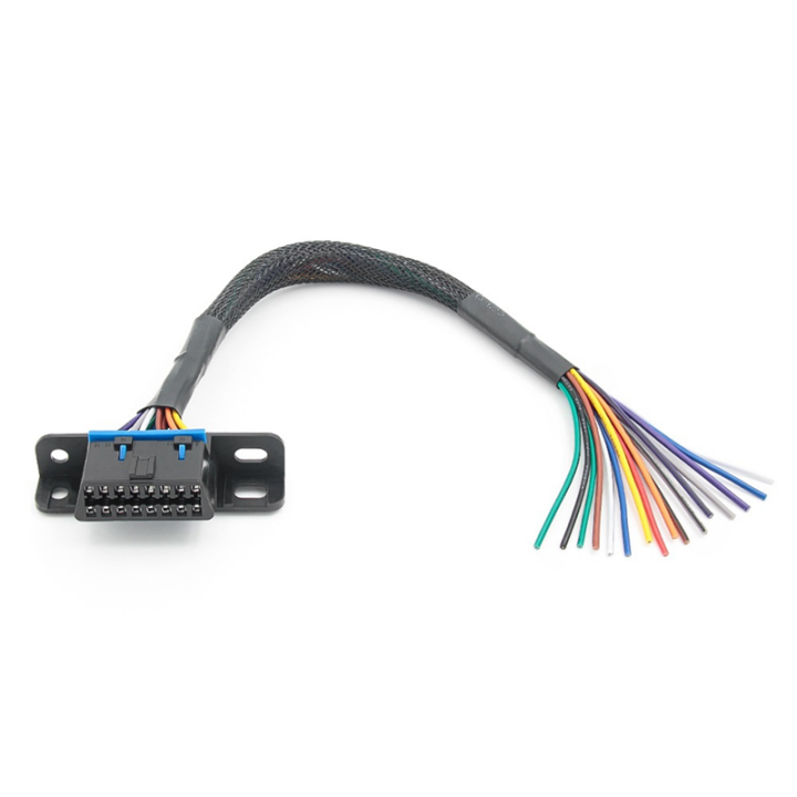 Accessories Universal OBD2 16Pin Female Connector to Open OBD Cable Female Extension Connector Ribbon Interface Adapter