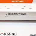 ORANGE - Extension Wire Cord 3 / 5 / 7 Meter - 13A Trailer Multi Socket - Multi Plug Power Strip. 