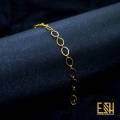 Gold plated 06MM Plain Link Bracelet for Ladies gift items for girls. 