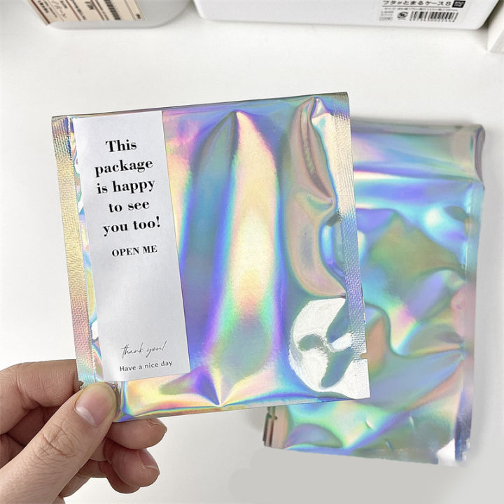 10Pcs%20Holographic%20Rainbow%20Flat%20Foil%20Mailing%20Envelope%20Resealable%20Smell%20Proof%20Bags%20Self%20Adhesive%20Bags%20for%20Courier%20Storage%20Gift%20Package%20TAOPA%20-%20Image%203