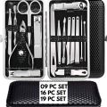 High Quality Nail Clipper Stainless Steel Nails 19 PC Set Manicure Ear Eyebrow Pedicure Scissors Tool Nail Cutter. 
