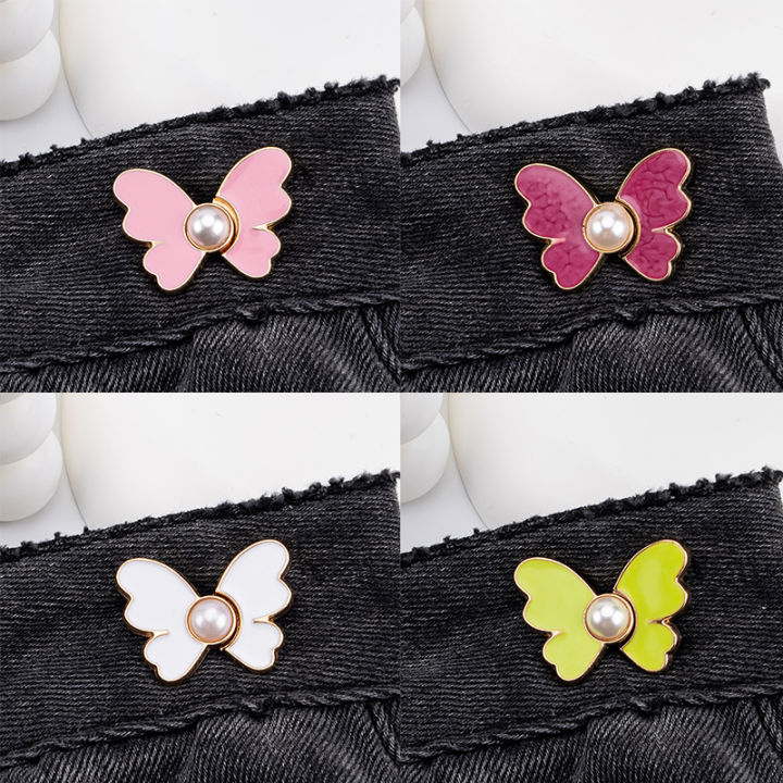 4Pcs%20Pearl%20Butterfly%20Jeans%20Button%20Adjustable%20Clips%20For%20Pant%20Skirts%20Waist%20Tightener%20Buckle%20Snap%20Button%20Adjuster%20Pants%20Pins%20Cuilei%20-%20Image%207