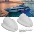 Boat Clam Shell Vent Marine Wire Cable Vent Cover with 3 Screw Holes Plastic Clamshell Ventilator for Yachts Boats Ships. 