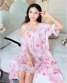 Luxury Floral Two-Piece Bridal Honeymoon Nightwear – Effortless Comfort, Everyday Elegance. 