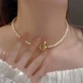 New 2025 Design 2023 Elegant Pearl Tulip Flower Necklace Pendant for Women Party Jewelry Set. 