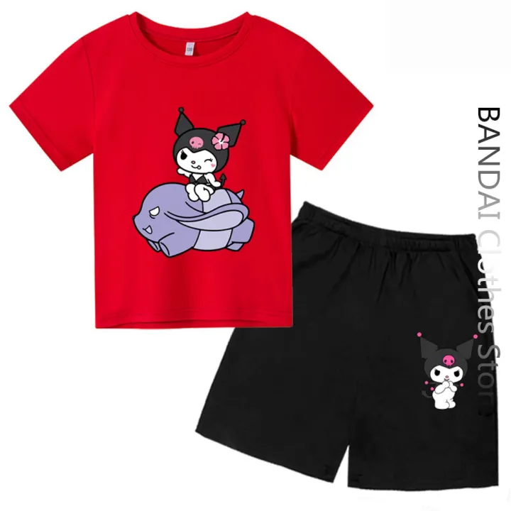 Fashion%20Cute%20Cartoon%20Kuromi%20Children's%20T-Shirt%20Kawaii%20Summer%20Tees%20Loose%20Short%20Sleeve%20Women%20Y2k%20Tops%20Boy%20Girl%20Shirts%20-%20Image%206