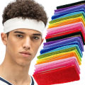 Sport Cotton Sweatband For Women Men Yoga Strong Elastic HeadBand. 