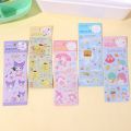 Kawaii Anime Sanrio Transparent Sticker Cartoon Cute Cinnamoroll Kuromi Melody Sticker Goo Card Stationery Handbook DIY Decals Waterproof PVC Self-Adhesive Stickers. 
