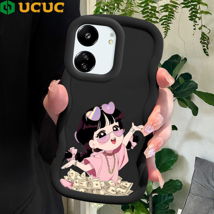 UCUC%20for%20Redmi%2013C%20Xiaomi%20Poco%20C65%20Back%20Cover%20Rich%20Girl%20Creative%20Candy%20Color%20Wave%20Silicon%20Phone%20Protective%20Case%20-%20Image%202