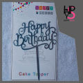 wooden & plastic Happy birthday cake topper. 