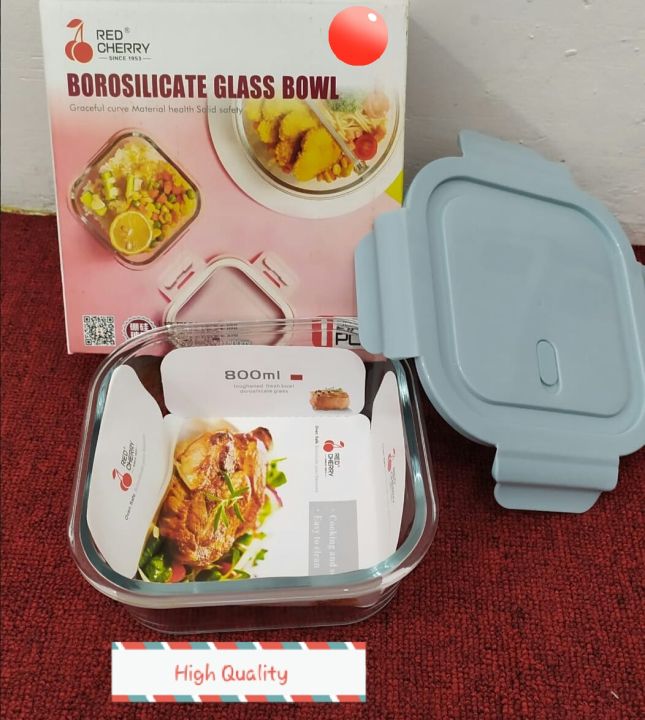 Borosilicate Glass Bowl Square 800ml
