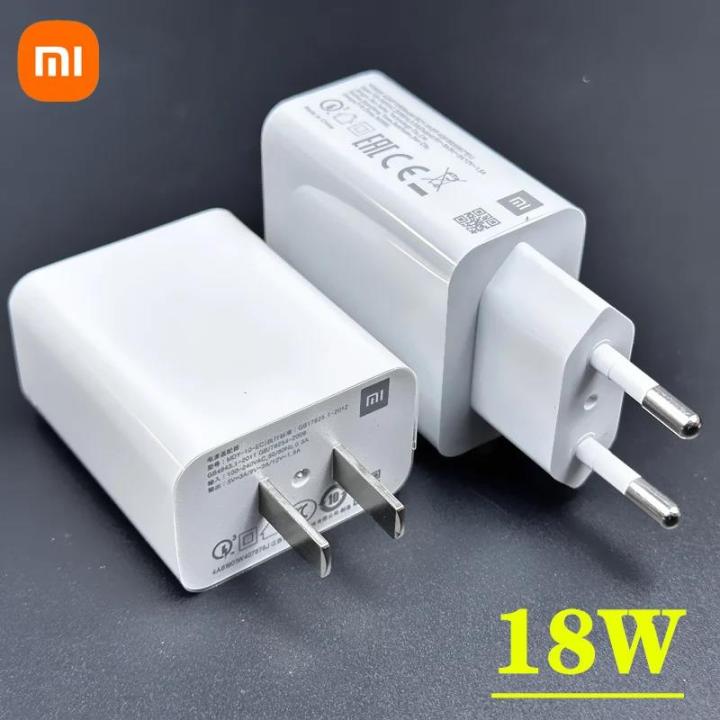 Original Xiaomi Redmi 13C Charger Fast Charge USB PD 18W EU Adapter For Redmi 13R 12 8 9 9T 10 8A Poco C40 M3 Pro Mobile Phone
