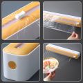 2 In 1 Food Film Dispenser Magnetic Wrap Dispenser With Cutter Storage Box Aluminum F Stretch Film Cutter Kitchen Accessories. 