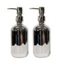 500ml shampoo bottle Sleek Leak-proof Plastic Electroplating bottle Portable Sub-bottling PET bottle for Bathroom Shower. 