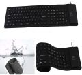 Flexible Keyboard USB Foldable Flexible Silicone Keyboard Dust And Waterproof. 
